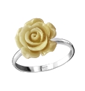 Sterling Silver Rose-Shaped Ring