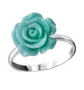 Sterling Silver Rose-Shaped Ring