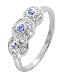 Sterling Silver & Tanzanite Ring