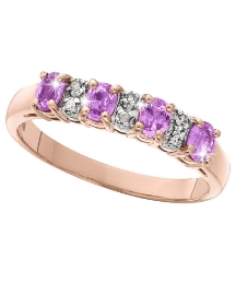 9 Carat Rose Gold & Pink Sapphire Ring
