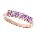 9 Carat Rose Gold & Pink Sapphire Ring