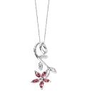 9ct White Gold Pink Tourmaline Pendant