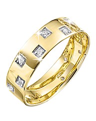 9 Carat Gold Diamond-Set Wedding Band