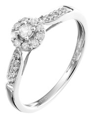 9 Carat White Gold 1/4ct Diamond Ring