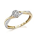9 Carat White & Yellow Gold Ring