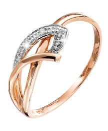 9ct Rose Gold Diamond-Set Ring