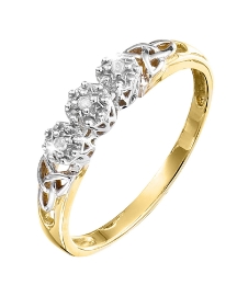 9 Carat Gold Diamond-Set Ring