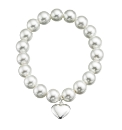 Sterling Silver & Pearl Stretch Bracelet
