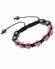 Pink Crystal Bead Bracelet