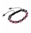 Pink Crystal Bead Bracelet