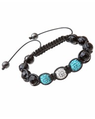 Blue & White Crystal Bead Bracelet