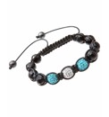 Blue & White Crystal Bead Bracelet