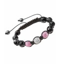 Pink & White Crystal Bead Bracelet