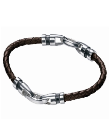 Fred Bennett Plaited Leather Bracelet