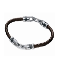 Fred Bennett Plaited Leather Bracelet