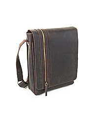 Zip Front Messenger Bag