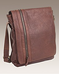 Zip Front Messenger Bag