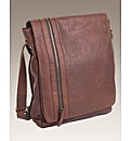 Zip Front Messenger Bag