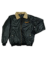Grey Hawk PU Aviator Jacket