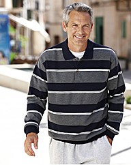 Premier Man Button Neck Sweatshirt