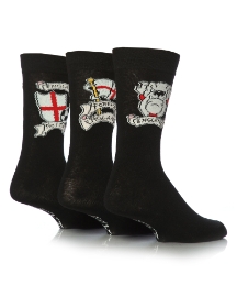 Mens Pack of 6 England Socks