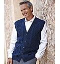 Premier Man Aran Button Waistcoat