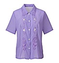 Slimma Embroidered Blouse With Sequins