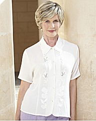 Slimma Embroidered Blouse With Sequins