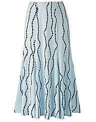 Print Slinky Skirt Length 29in