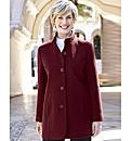 3/4 Length Coat With Seaming Detail