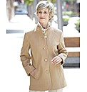 3/4 Length Coat With Seaming Detail