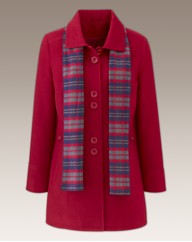 Coat with Detachable Scarf