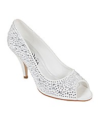 Perfect Jenna Diamante Peep Toe Shoe