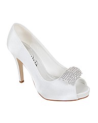 Perfect Marquita Diamante Trim Peep Toe