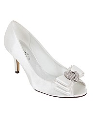 Perfect Ruby Diamante Peep Toe Court