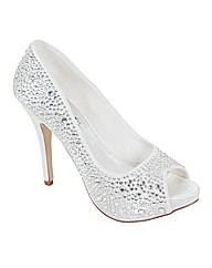Perfect Sarah Diamante Peep Toe Court