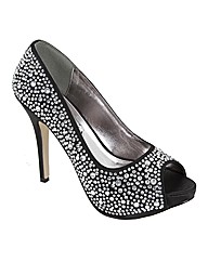 Perfect Sarah Diamante Peep Toe Court