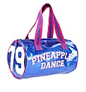 Pineapple Metallic Barrel Shaped Gym Bag