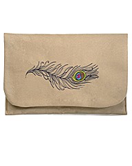 Spencer Ogg Peacock Feather Clutch Bag