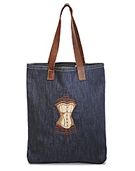 Spencer Ogg Denim Corset Tote Bag