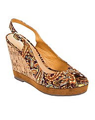 Strawberry Paisley Cork Wedges