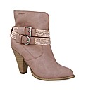Strawberry Cowboy Ankle Boots