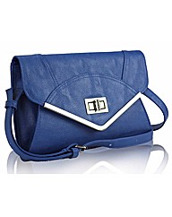 Petal Dolls Blue Medium Clutch Bag