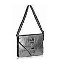 Petal Dolls Silver Skull Clutch Bag