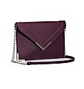 Petal Dolls Purple Letter Clutch Bag