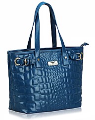 Petal Dolls Teal Quilted Tote Bag