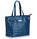 Petal Dolls Teal Quilted Tote Bag
