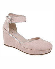 Strawberry Closed Toe Ankle Bar Wedges