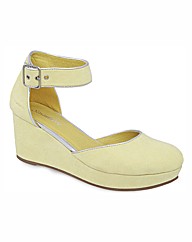 Strawberry Closed Toe Ankle Bar Wedges