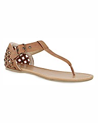 Strawberry Flat Toe Post Sandals